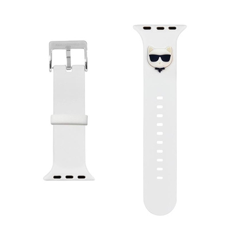 Karl Lagerfeld Silikon Choupette Head - Armband für Apple Watch 42/44/45 mm (weiß)