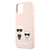 Karl Lagerfeld Slilicone Karl & Choupette - Coque pour iPhone 13 Mini (rose)