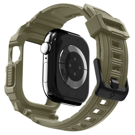 Spigen Rugged Armor Pro V2 – Apple Watch 10/11 46 mm-es tokszíj (Vintage Khaki)