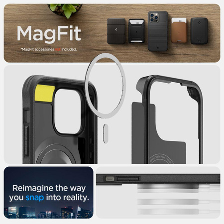 Spigen Mag Geo Armor 360 MagSafe - Coque pour iPhone 14 Pro (Noir)