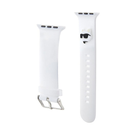 Karl Lagerfeld 3D Rubber Choupette Head NFT - Armband für Apple Watch 38/40/41 mm (weiß)