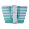 Alpina - Striped Beach Bag 49.3x16x34 cm (Turquoise / White)