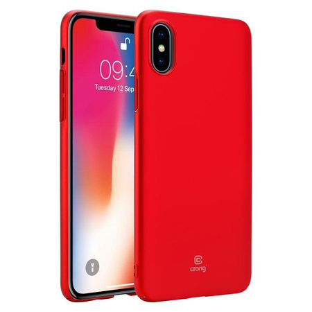 Crong Smooth Skin - Coque pour iPhone Xs / X (rouge)