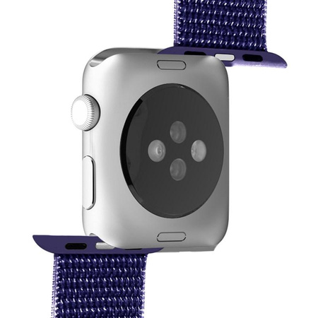 PURO Nylon - Bracelet pour Apple Watch 42/44/45 mm (Navy/Black)