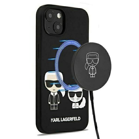 Karl Lagerfeld Slilicone Karl & Choupette Magsafe - iPhone 13 Tasche (schwarz)