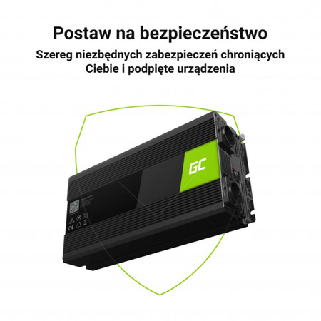 Green Cell - Střídač Green Cell® z 12V na 230V 2000W/4000W s čistou sinusovkou