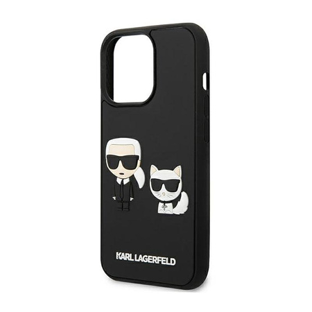 Karl Lagerfeld Ikonik 3D Karl & Choupette - iPhone 13 Pro Max tok (fekete)