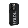 Karl Lagerfeld 3D gumi csillogó logó - iPhone 15 Pro Max tok (fekete)