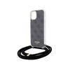 Guess Crossbody Cord 4G Print - iPhone 15 tok (fekete)