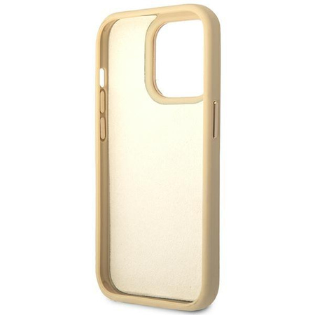 Guess Croco Collection - pouzdro pro iPhone 14 Pro (zlaté)