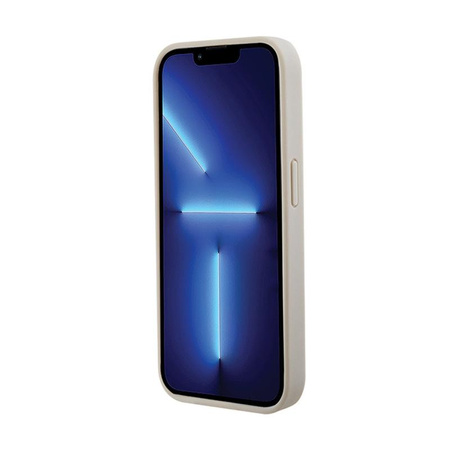 Guess Croco Triangle Metal Logo - pouzdro pro iPhone 15 Pro Max (zlaté)