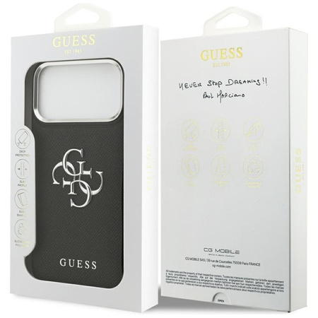 Guess Grained Big 4G Classic Logo - Case iPhone 17 Pro Max (black)
