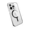 Speck Presidio Perfect-Clear MagSafe - iPhone 15 Pro tok (átlátszó / króm bevonat / derűs ezüst)
