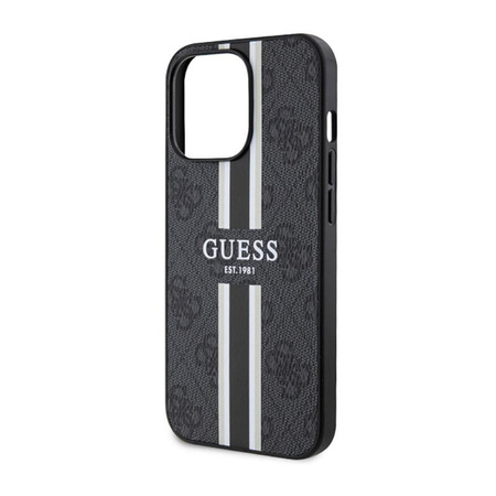 Guess 4G Printed Stripes MagSafe - pouzdro pro iPhone 13 Pro (černé)