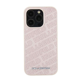 Karl Lagerfeld Gestepptes K-Muster - iPhone 15 Plus Tasche (rosa)