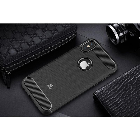 Crong Soft Armour Cover - iPhone Xs / X Hülle (schwarz)
