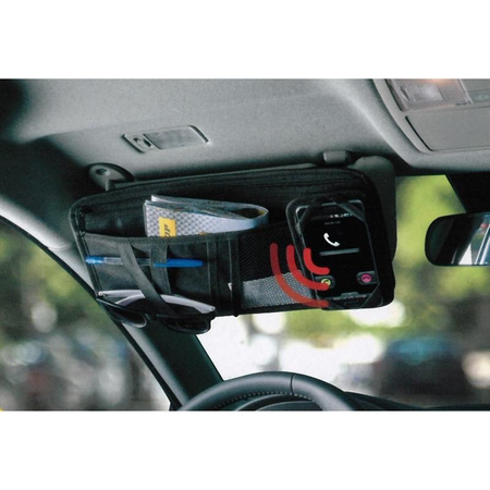 CAR ORGANIZER for sun visor, Dunlop storage compartment, Black