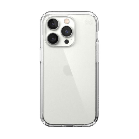 Speck Presidio Perfect-Clear - Coque pour iPhone 14 Pro avec revêtement MICROBAN (transparent)