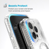 Speck Presidio Perfect-Clear Grip ClickLock & MagSafe - Case for iPhone 16 Pro Max (Clear / Chrome Finish / Serene Silver)