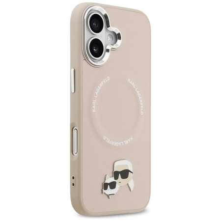 ETUI DO IPHONE 17 do MAGSAFE KARL LAGERFELD ORYGINALNE RÓŻOWE SKÓRZANE