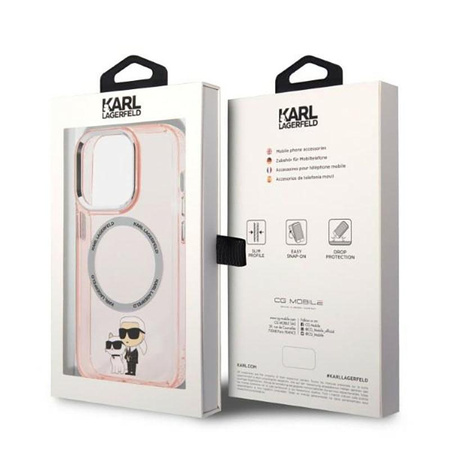 Karl Lagerfeld IML NFT Karl & Choupette Magsafe - iPhone 14 Pro Max Tasche (rosa)