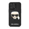 Karl Lagerfeld 3D Rubber Karl`s Head - Coque iPhone 14 Pro Max (noir)