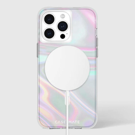 Case-Mate Soap Bubble MagSafe - Étui pour iPhone 15 Pro Max (Iridescent)