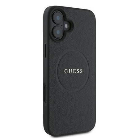Guess Grained Ring MagSafe - Hülle iPhone 16 Plus (schwarz)