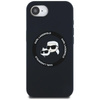 Karl Lagerfeld Silicone Karl & Choupette Heads MagSafe - Carcasa para iPhone 16e (negro)
