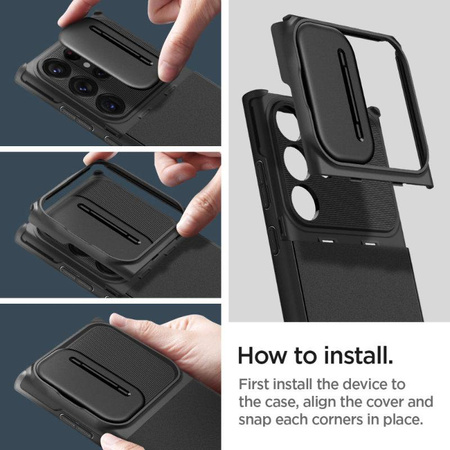 Spigen Optik Armor - Pouzdro pro Samsung Galaxy S23 Ultra (černá)