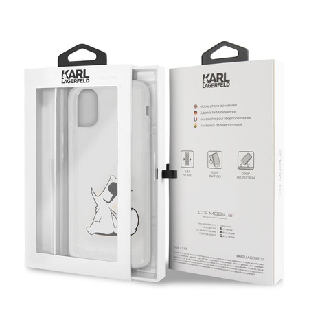 Karl Lagerfeld Choupette Fun napszemüveg - iPhone 11 Pro Max tok (átlátszó)