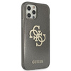 Guess Glitter 4G Big Logo - iPhone 12 Pro Max Tasche (Schwarz)