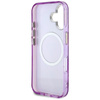 Guess Glitter Flowers Triangle Buttons MagSafe - Hülle für iPhone 16 (lila)