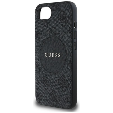 Guess 4G Circle Classic Logo MagSafe - Tasche für iPhone 16e (schwarz)