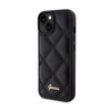 Guess Quilted Metal Logo - Coque iPhone 15 (noir)