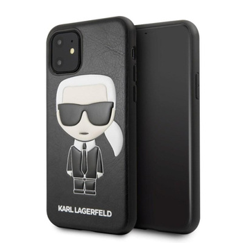 Karl Lagerfeld Iconic Karl Embossed Fullbody - pouzdro pro iPhone 11 (černé)