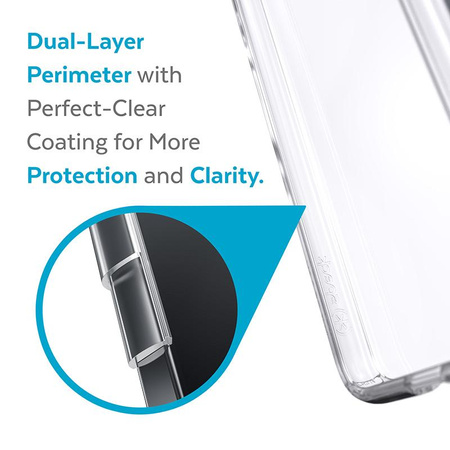 Speck Presidio Perfect-Clear - Étui pour Samsung Galaxy S22+ avec revêtement MICROBAN (transparent/transparent)