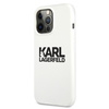 Karl Lagerfeld Silicone Stack Logo - pouzdro pro iPhone 13 Pro (bílé)