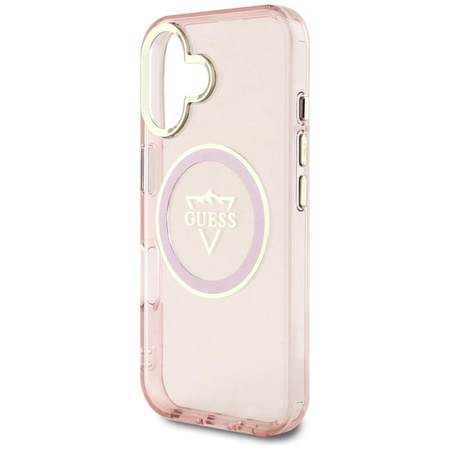 Guess IML Metal Mountain Logo MagSafe - Case for iPhone 16 (pink)