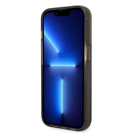 Karl Lagerfeld Liquid Glitter NFT Karl's Head - Hülle für iPhone 14 Pro (Schwarz)