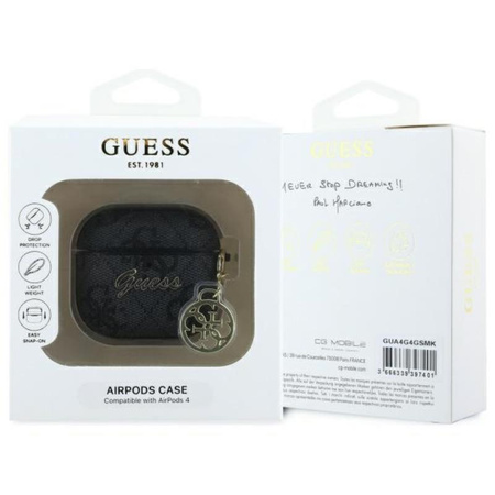 Guess 4G Charm Collection - Case for AirPods 4 (Black)