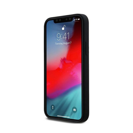 DKNY Liquid Silicone Weiß gedrucktes Logo MagSafe - iPhone 12 / iPhone 12 Pro Tasche (schwarz)