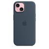 Apple Silicone Case - Coque en silicone avec MagSafe pour iPhone 15 (Storm Blue)