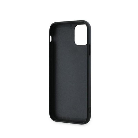 Karl Lagerfeld Diagonale gesteppte Schrift - iPhone 11 Tasche (schwarz)