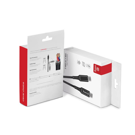 Crong Armor Link - 100W PD 5A USB-C to USB-C cable 200cm (black)