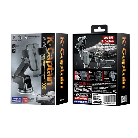 WEKOME WA-S55 K Captain Series - Mechanical car mount for phone 4.7"- 7.2" (Black)