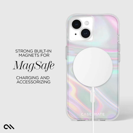 Case-Mate Soap Bubble MagSafe - tok iPhone 15 / iPhone 14 / iPhone 13 (Irizáló)