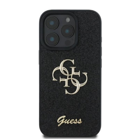 Guess Fixed Glitter Big 4G - iPhone 16 Pro Max Tasche (schwarz)