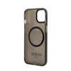 Guess Gold Outline Transluzent MagSafe - iPhone 13 Tasche (schwarz)