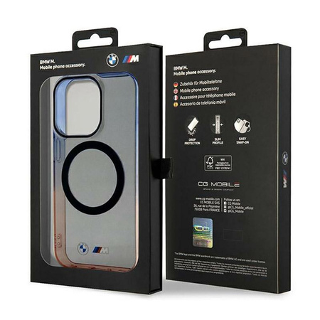 BMW Gradient Bumper MagSafe - iPhone 14 Pro Max Tasche (Grau)